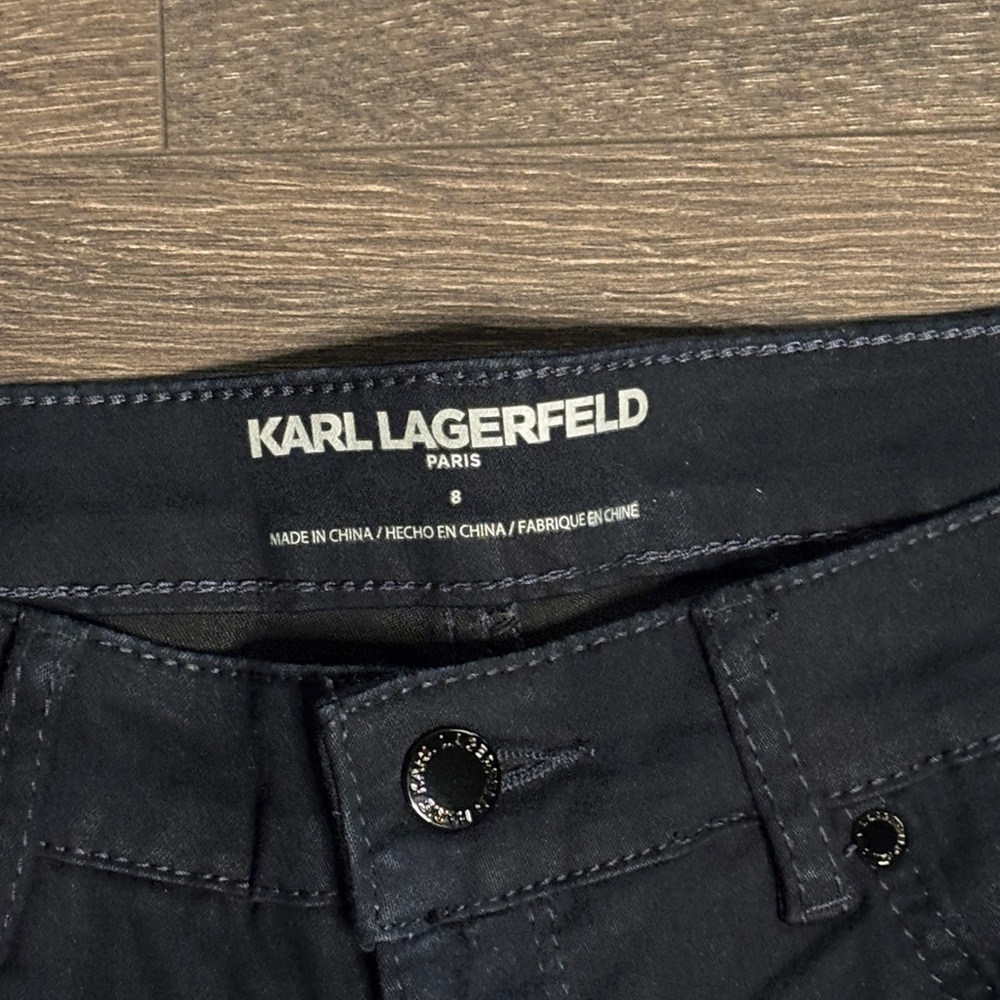 Karl Lagerfeld Women’s Dark Navy Bootcut Jeans - Picture 2 of 5